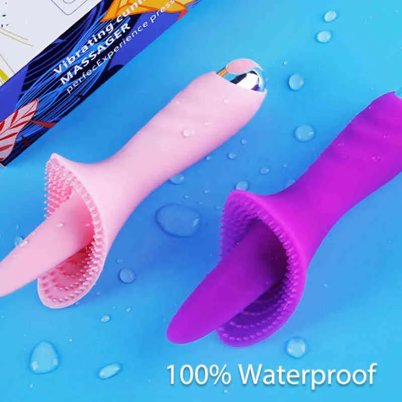 NXY Sex Pump Leksaker 10 Modes Tunga Licking Clitoris Vibrator Vibrerande Silikon Borst Nippel G Spot Massager Vagina Stimulering för Kvinnor 1221