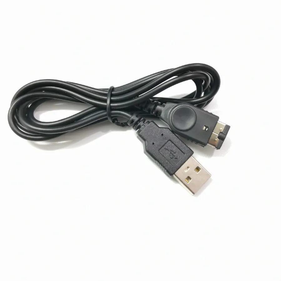 1.2m Zwarte USB-oplaadlader Kabelkabel Leid voor GBA GameBoy Advance SP DS NDS