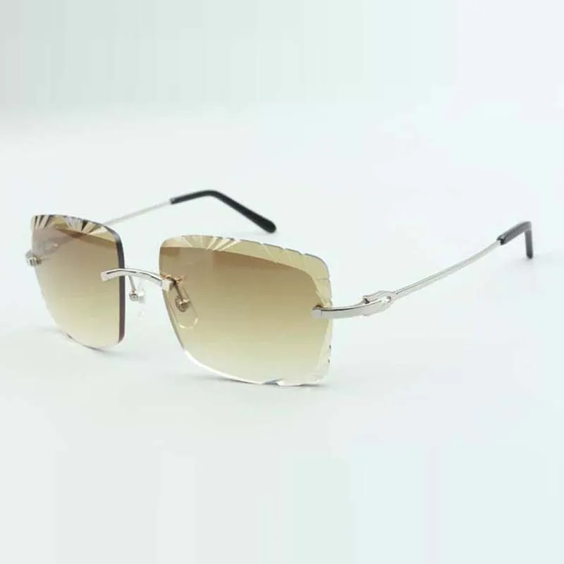 2022 Direct s high-quality cutting lens sunglasses 3524020 metal wires temples size 58-18-140mm234B