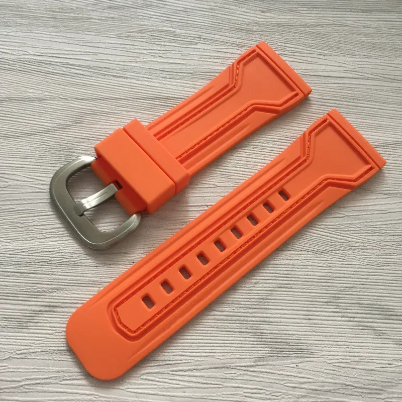 28mm Rubber Strap for Men and Women Silicone Strap Suitable Fit Seven Friday wiht pin buckle