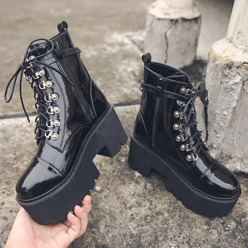 Goth sales ankle boots