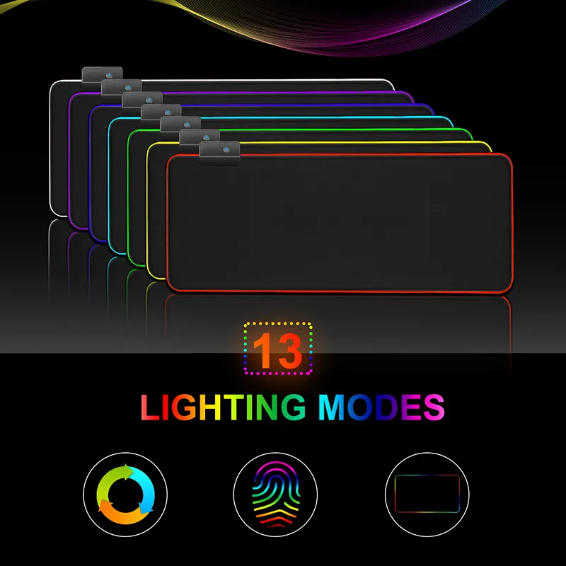 RGB ماوس الوسادة الألعاب ماوس الوسادة الكمبيوتر كبير ماوس الفأر الخلفية xxl ماوس الوسادات الصمام gamer mause السجاد 900x400 مكتب حصيرة ل cs