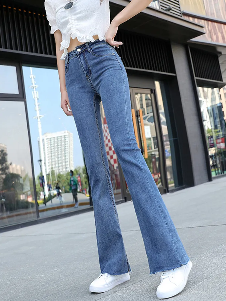 Womens jeans Flared Jeans high waist Mom jeans woman trouse jean Jean women clothing Womens pants undefined Pants traf grunge 210202
