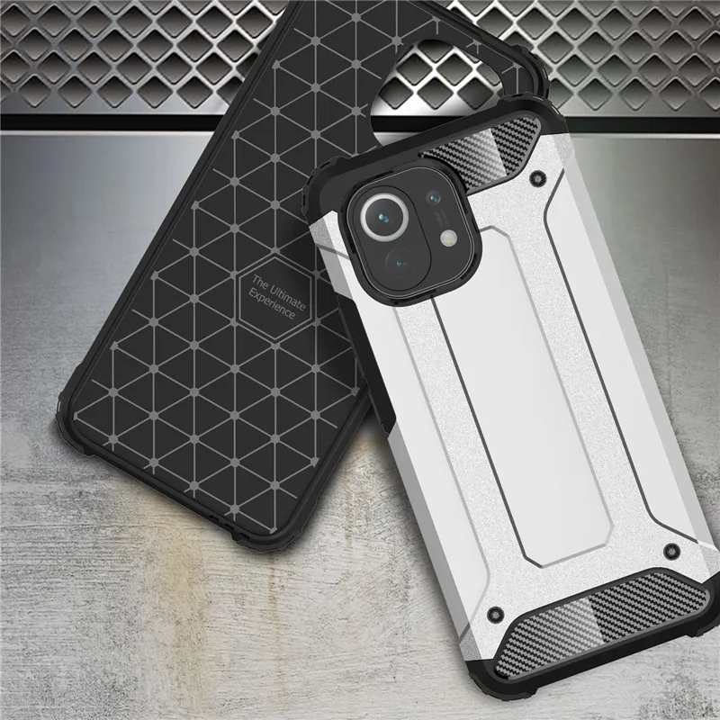Przypadki dla Xiaomi MI 11 MI11 TPU Soft Hard Silicone PC Armor Shockproof Phone Case dla Xiaomi MI 11 Case ochronne