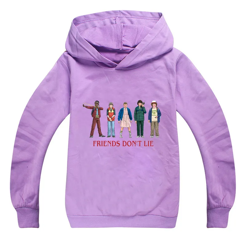 Crianças Stranger Things Cartoon Criança Moletons Programa de TV Bebê Menina Meninos Roupas de Inverno Camisas de Manga Longa Imprimir Crianças Hoodies F2638856