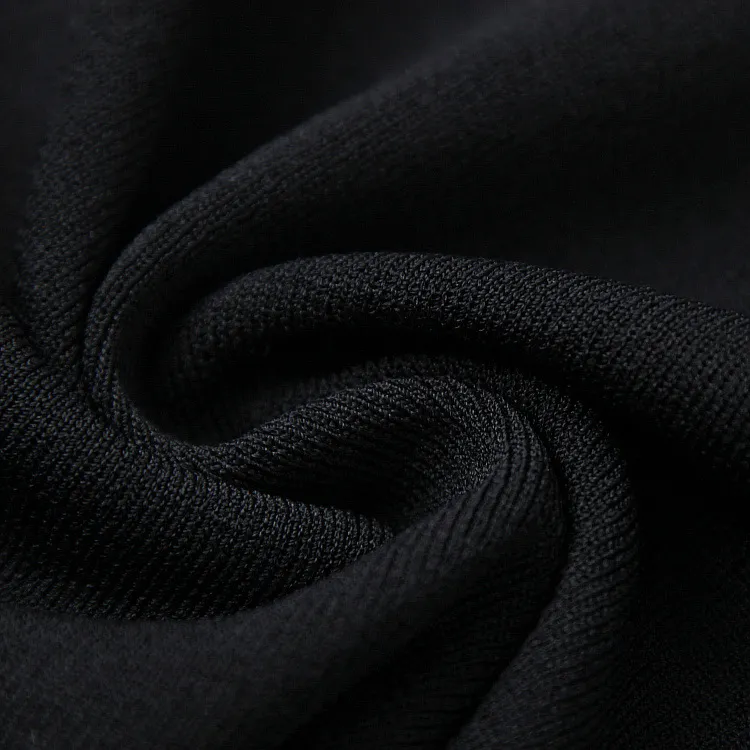 2020 Top maglione lavorato a maglia nero con scollo rotondo a maniche lunghe autunno + gonna peplo a metà polpaccio con stampa cigni a vita alta in due pezzi 2 pezzi LN2211614