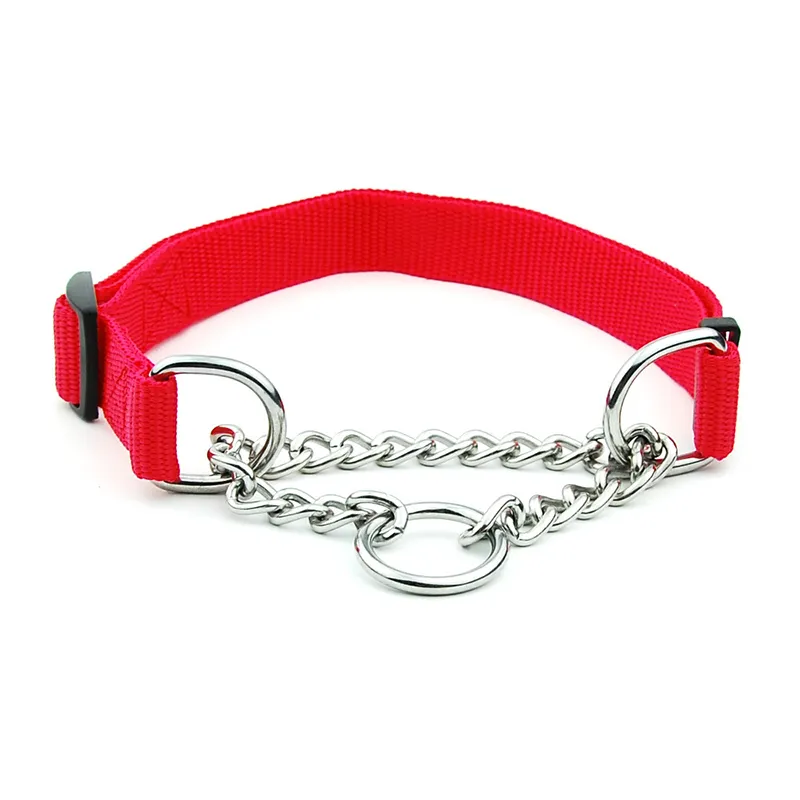 Beepaw Trwałe No Pull Martingale Dog Collar Heavy Duty Ze Staliierską Steelchain Bezpieczne Puppy Dłuba Kołnierz Pet Training LJ201109