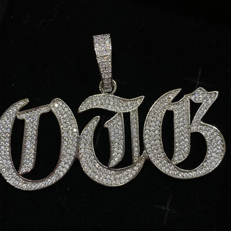 Collier pendentif avec lettres de nom personnalisées pour hommes, Hip Hop, bijoux personnalisés, or, argent, or Rose, chaînes à breloques, cadeaux 263a