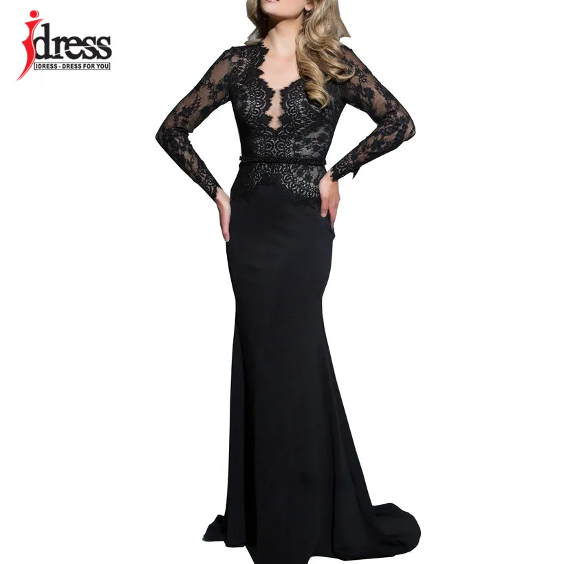 IDress New Sexy Lace Vintage Mermaid Elegant Long Maxi Dress Formal Party Women Gown Special Occasion Dresses 2018 Vestido Longo (6)