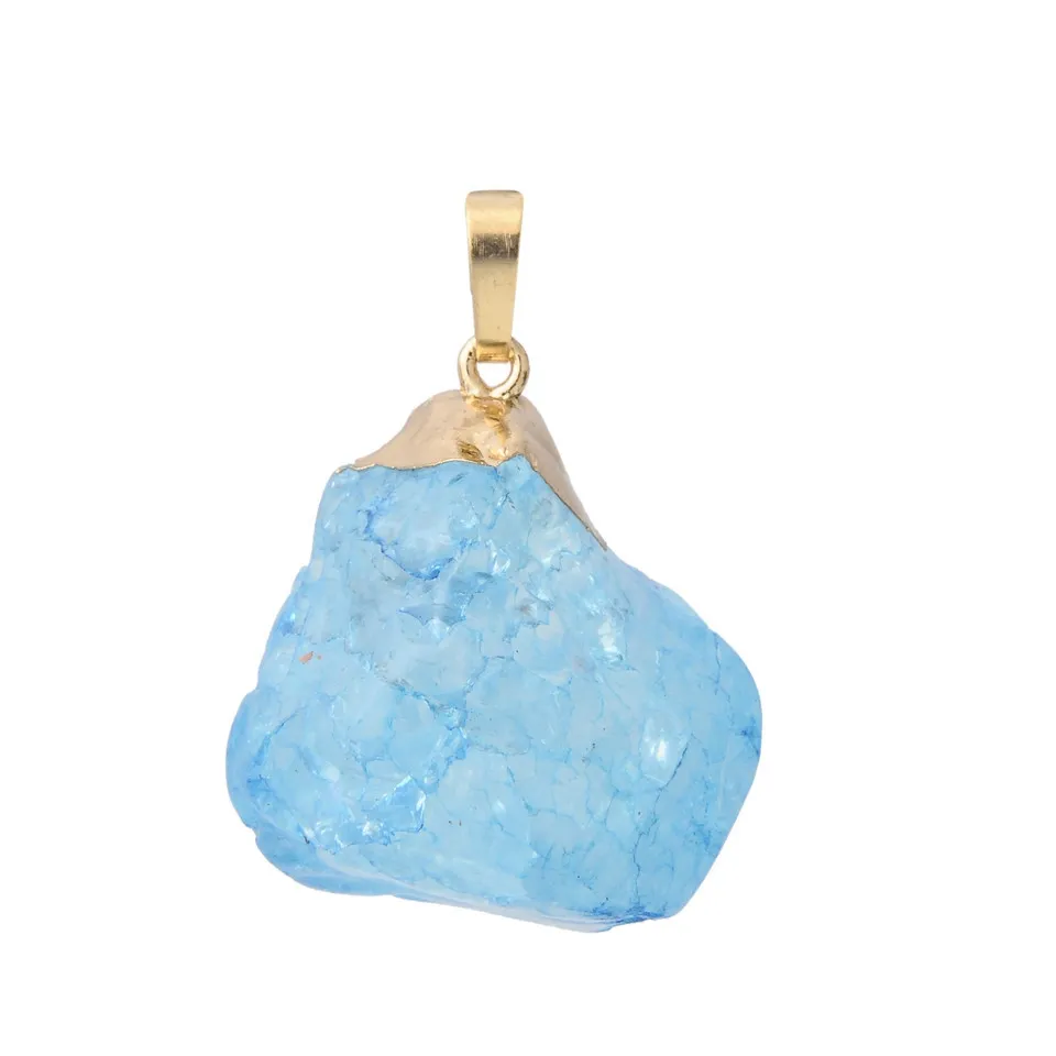 Collier pendentif en cristal naturel Bijourie à la main de pierre de pierre de pierre crue Gérothécaire à la main pour femmes2639