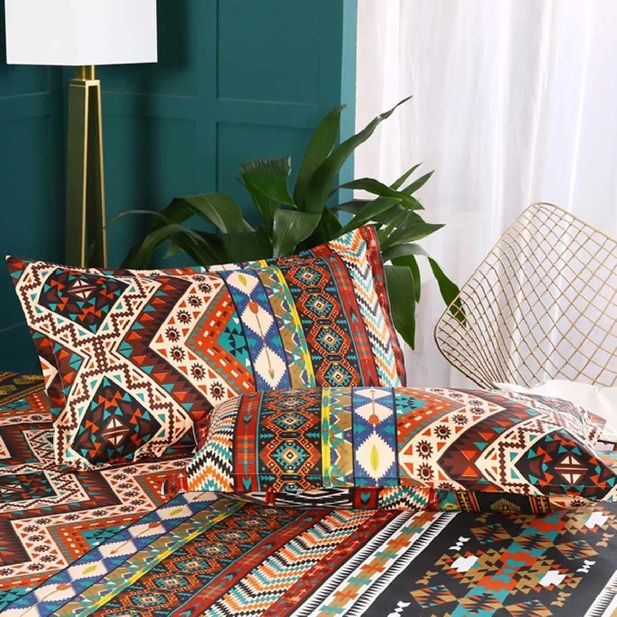 Mandala Bohemian Ethnic Style Floral Bedding Set Duvet Cover and Pillowcase for Home Decoration T200409
