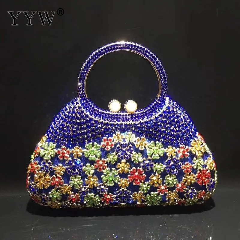 Or soirée et embrayages pour femmes cristal embrayage poignée supérieure sacs à main perlé strass sac à main fête de mariage sac à main rouge Q1117