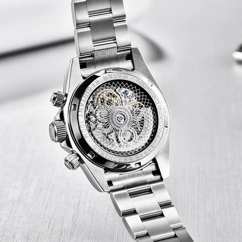 2021 PAGANI Design Автоматические часы 40 мм Мужские механические часы-скелетоны из нержавеющей стали Водонепроницаемые модные деловые часы Relogio Mascul1930