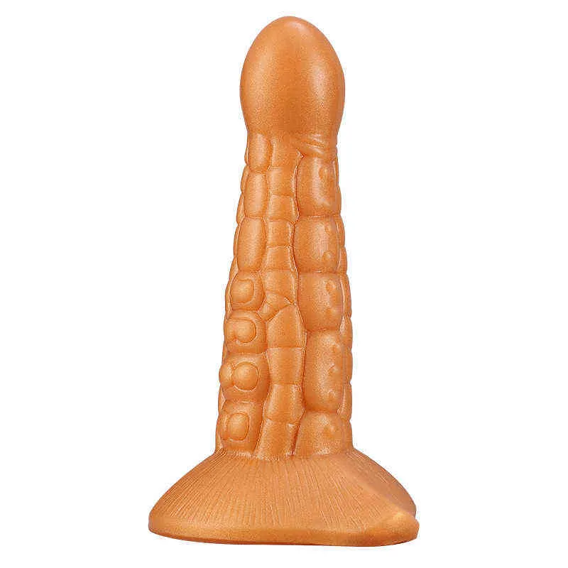 NXY Dildos Anal Brinquedos Artificial Balsam Pêra Divertido Backyard Plug para Homens e Mulheres Masturbação Dispositivo Soft Silicone Expansão Falso Penis Adulto Sexo 0225