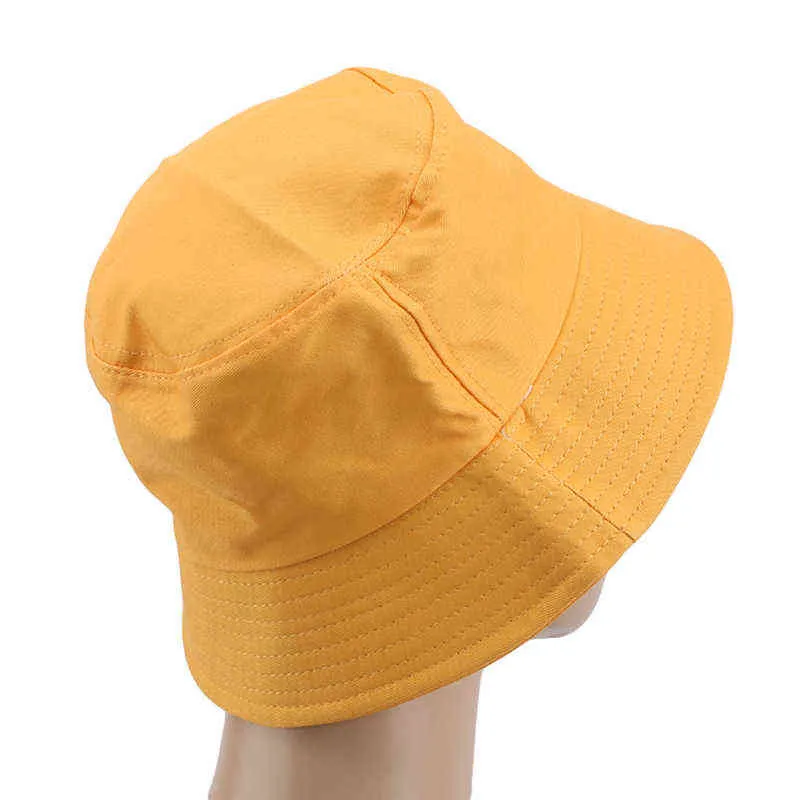 Nieuwe Fisherman Cap Mode Candy Kleur Visser Caps Zomer Opvouwbare Emmer Hoed Dames Zonnebrandcrème Casual Sun Busket Hat G220311