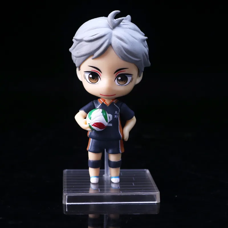 set Haikyuu Cute PVC Anime Figure Toys Hinata Shoyo Tobio Kenma Tooru Yuu Kei Model Nekoma Action Figma Sport Doll Juguetes Q3139301
