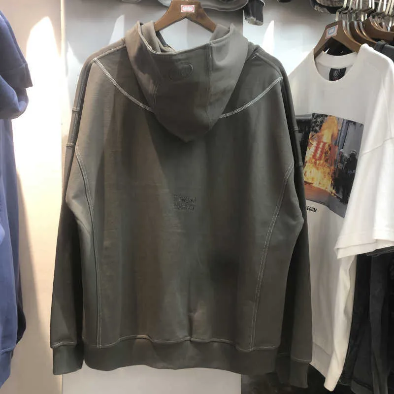 Мужские толстовки 2021 осень зима Новый персонализированный модный бренд FAR вышитые стены мужской свободный махровый свитер на молнии с капюшоном