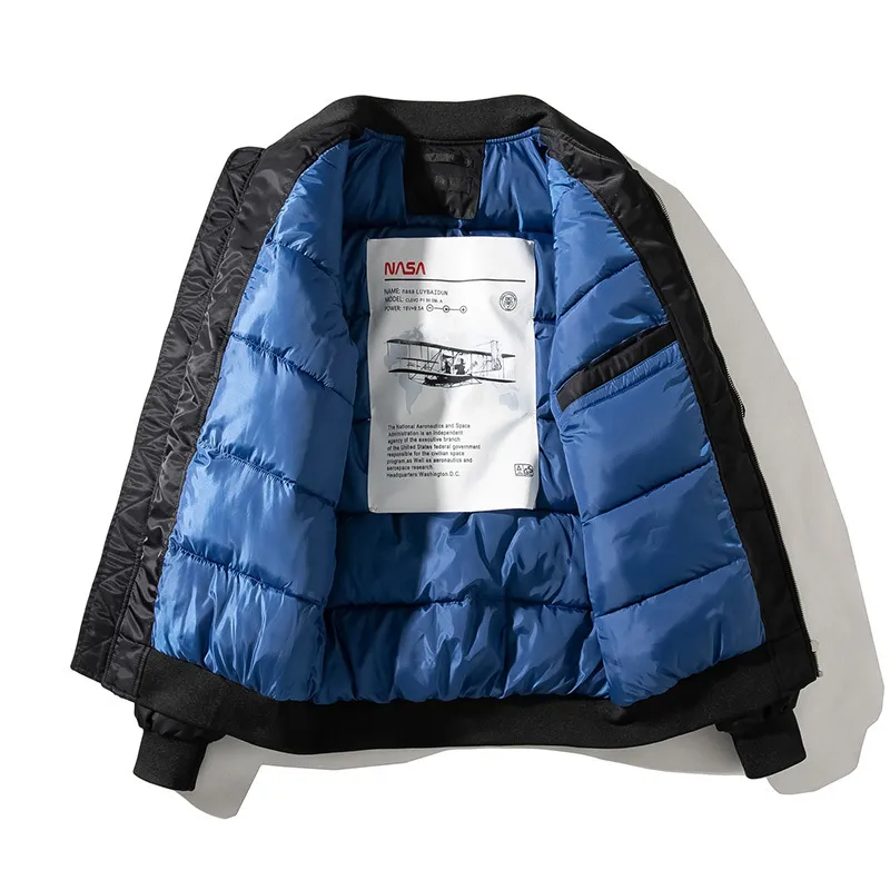Kış Kalın Streetwear Erkekler Hip Hop Askeri Mont Bombacı Ceket Güz Katı Temel Ceket Rahat Rüzgarlık Özel 220301
