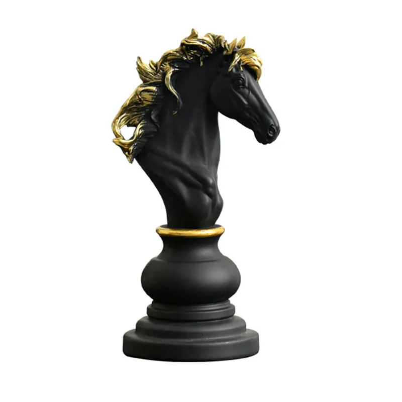 Pièces d'échecs en résine Jeux de société Accessoires Figurines d'échecs internationales Décoration d'intérieur simple Ornements d'échecs modernes simples 220211
