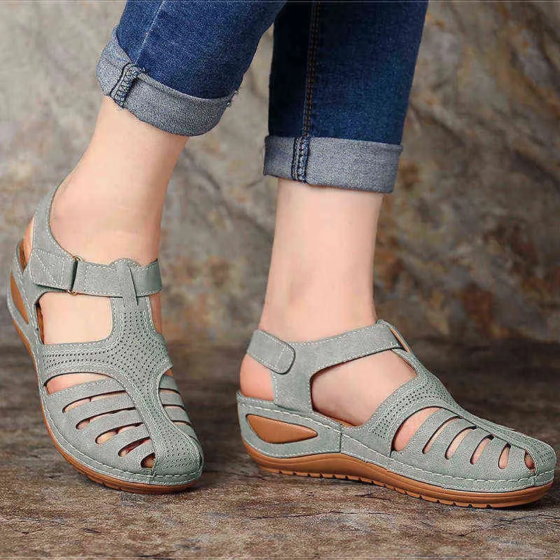 Sandals Premium Orthopedic Women Bunion Corrector Platform Walking Female Beach Shoes Ladies Wedge Sand Sandalias 220121