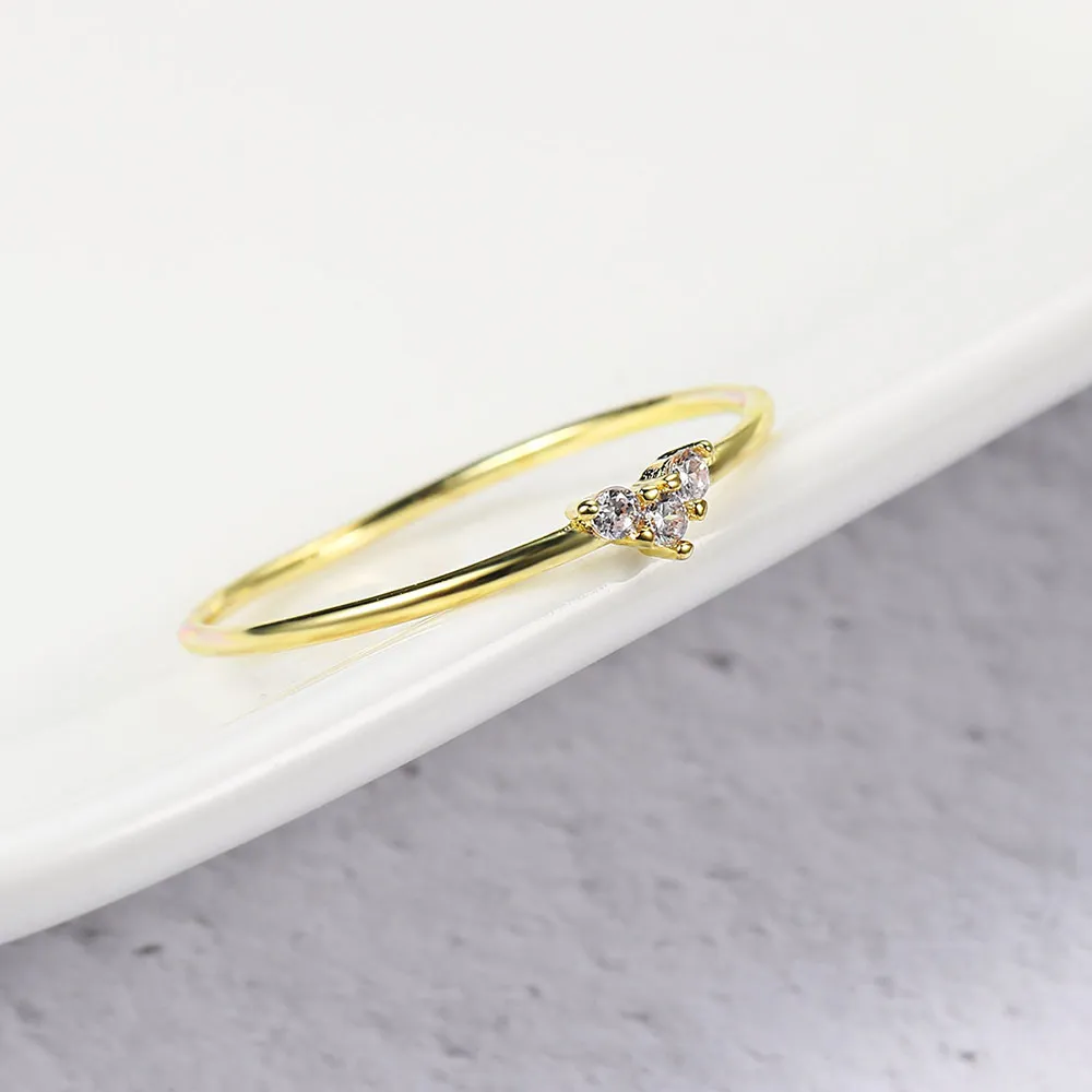 Winzige 14-Karat-Gold-Liebesherz-Diamantstücke von exquisiten kleinen, frischen Stil-Damen-Verlobungsring-Schmuckgeschenken