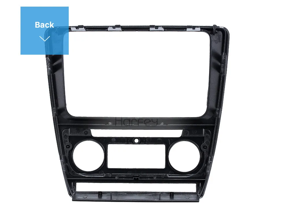 Lecteur DVD intégré au tableau de bord, cadre extérieur, panneau Surround argenté, Double Din, autoradio Fascia pour 2010 2011 2012 2013 Skoda Octavia