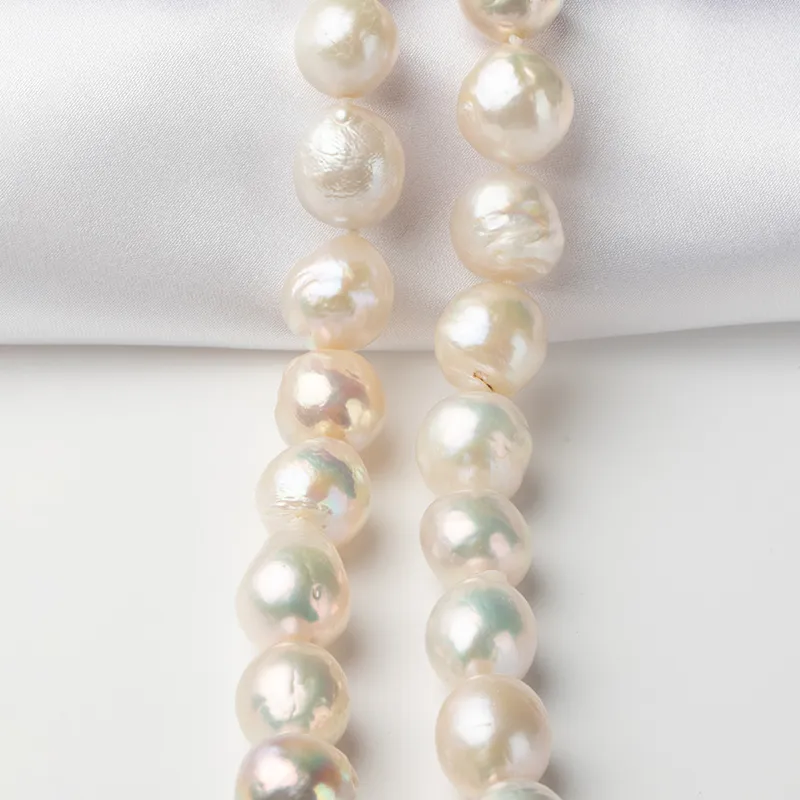 Incroyable 12-15mm grand fermoir en forme de coeur nucléé perle d'eau douce femmes bijoux collier B1204