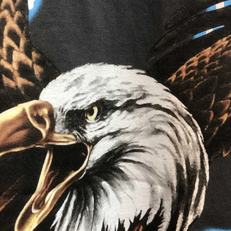 Мужские футболки 2021 летние новые новые ins супер пожарные приливы бренд 3D орла Dapeng крыло печатает высокая улица мужская свободная футболка с коротким рукавом