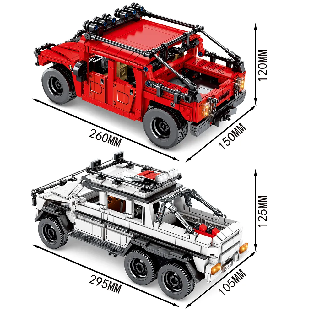 Technic Off-Road Vehicle G500 SUV Building Blocks City Pull Back Car Creator Ideas Bricks Children Toys Birthday Gifts Q1126