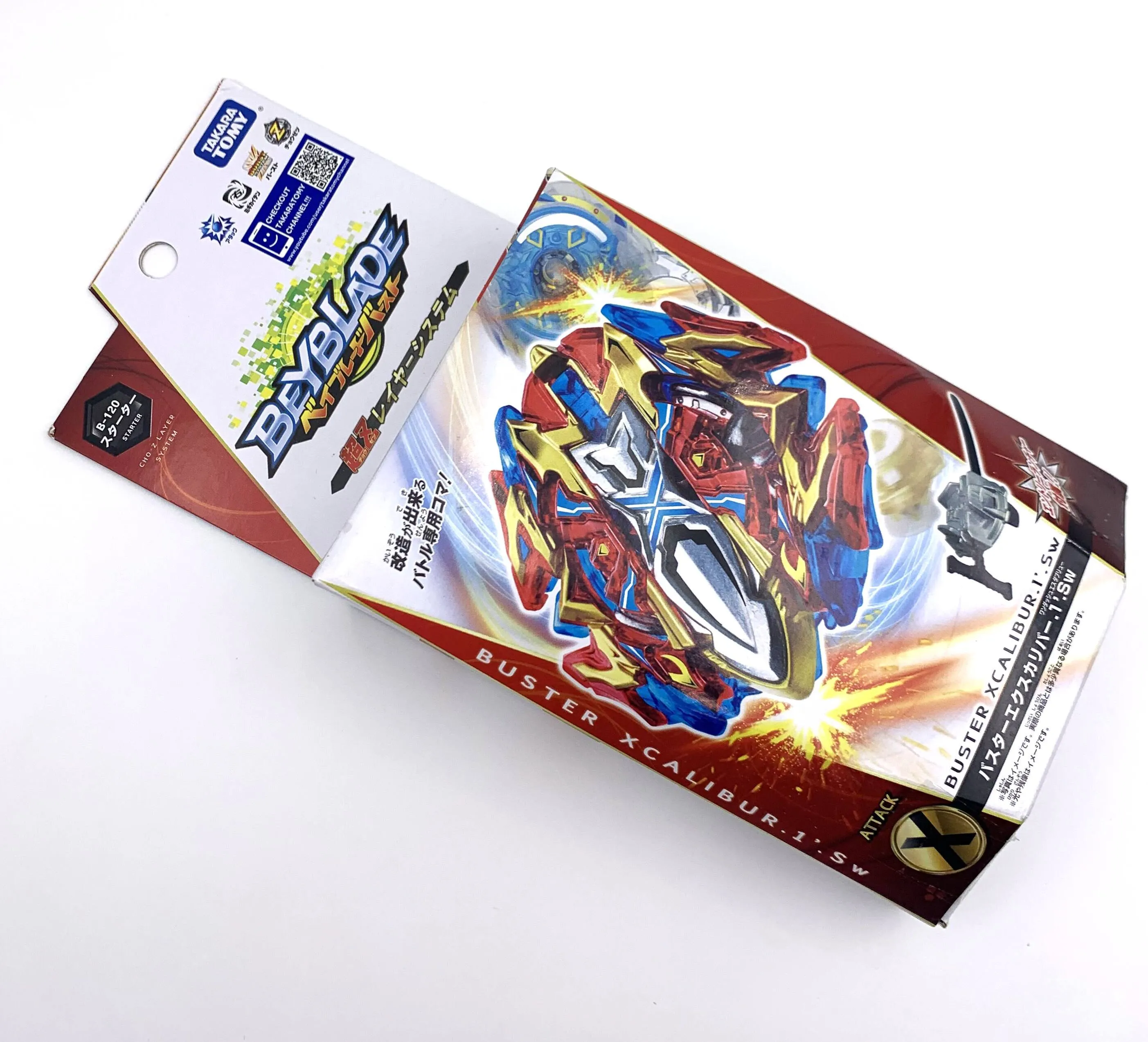 Originele Takara Tomy BEYBLADE BURST Burst B120 Starter Buster Xcalibur1Sw 2012179734609