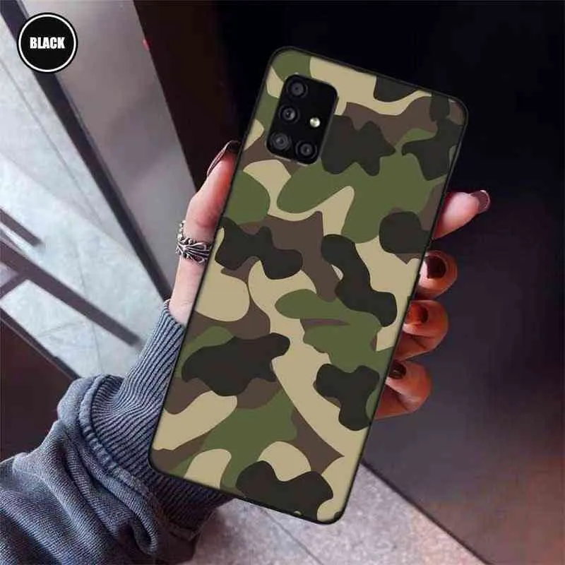 Camouflage Mönster Camo Military Army Phone Case för Samsung Galaxy A12 A22 A32 A42 5G A52 A72 A01 A11 A21 A31 A41 A51 A71 Cover G4850283
