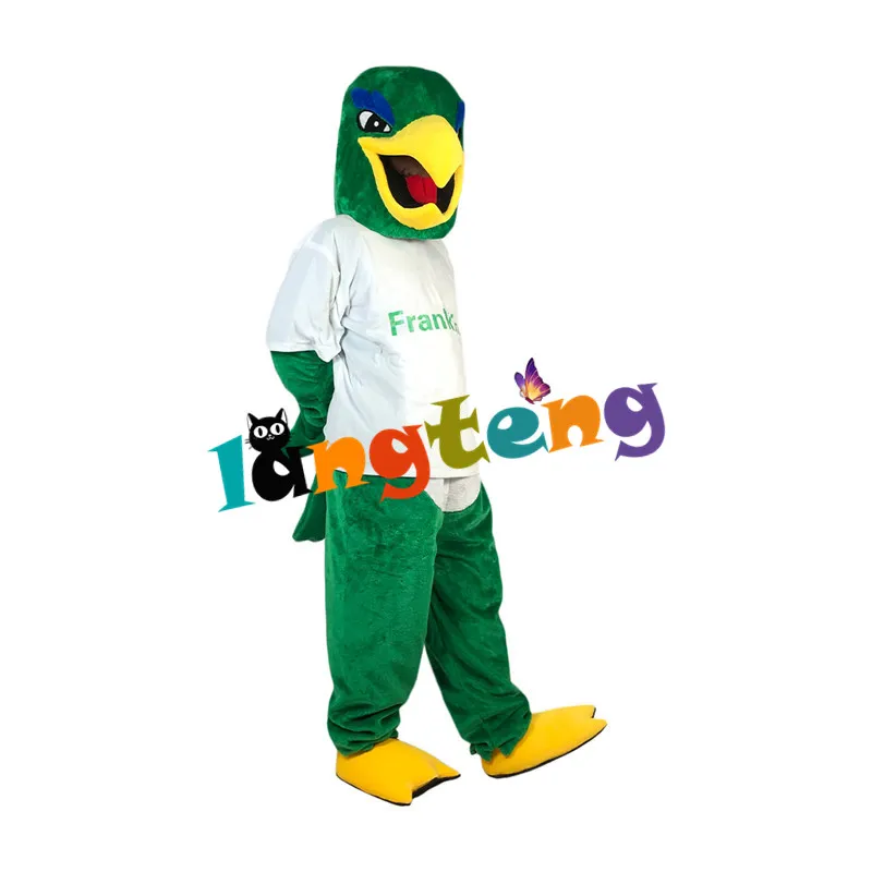 Mascot Costumes1001 Nuovo costume promozionale della mascotte dell'aquila verde di sport della scuola del fumetto di alta qualità di disegno
