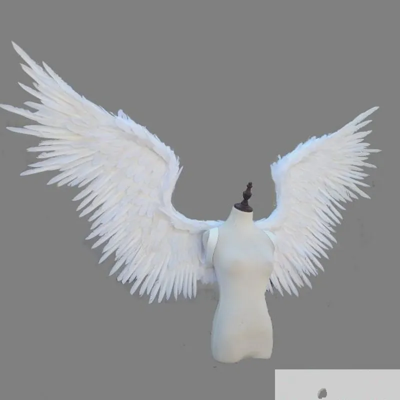 Belles ailes de plumes d'ange dorées, 185cm, ailes de fée pour danse, exposition de photographie, décorations de fête de mariage, nouvelle collection, 2923