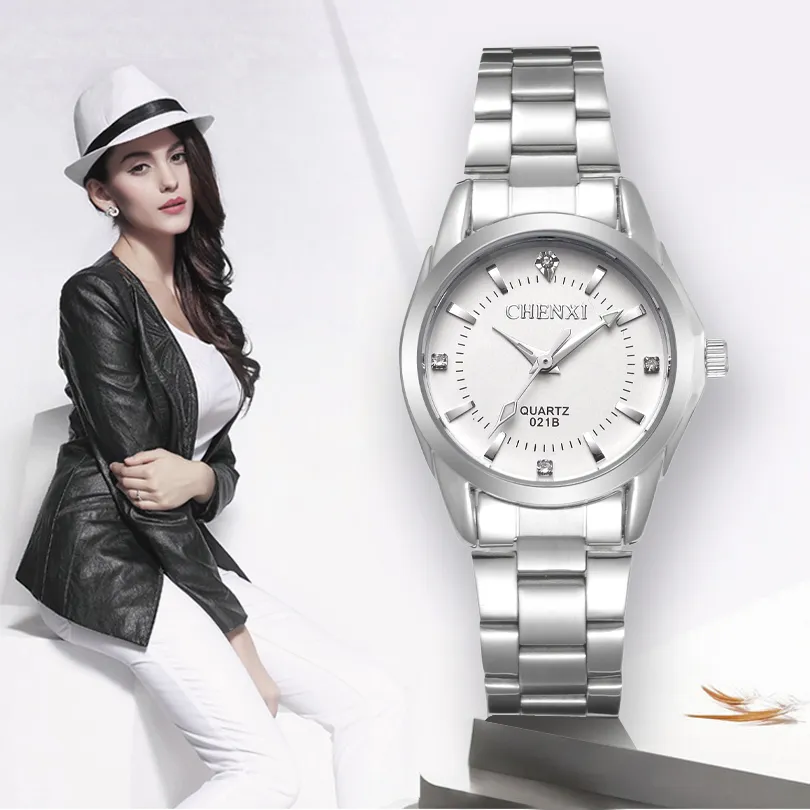Moda donna quadrante colorato Reloj Mujer conciso ragazza orologi da polso femminile orologi al quarzo orologi da donna con strass Watch3228