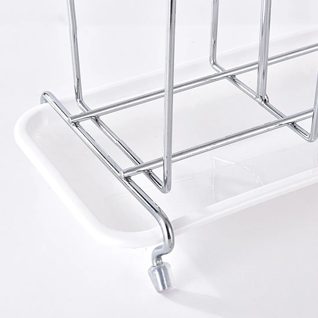Hot Metal Glass Cup Rack Water Mug Draining Organizer Cup Drying Stand Dryer Cleaning Feeding Cups Stand Holder - Square Shape T200506