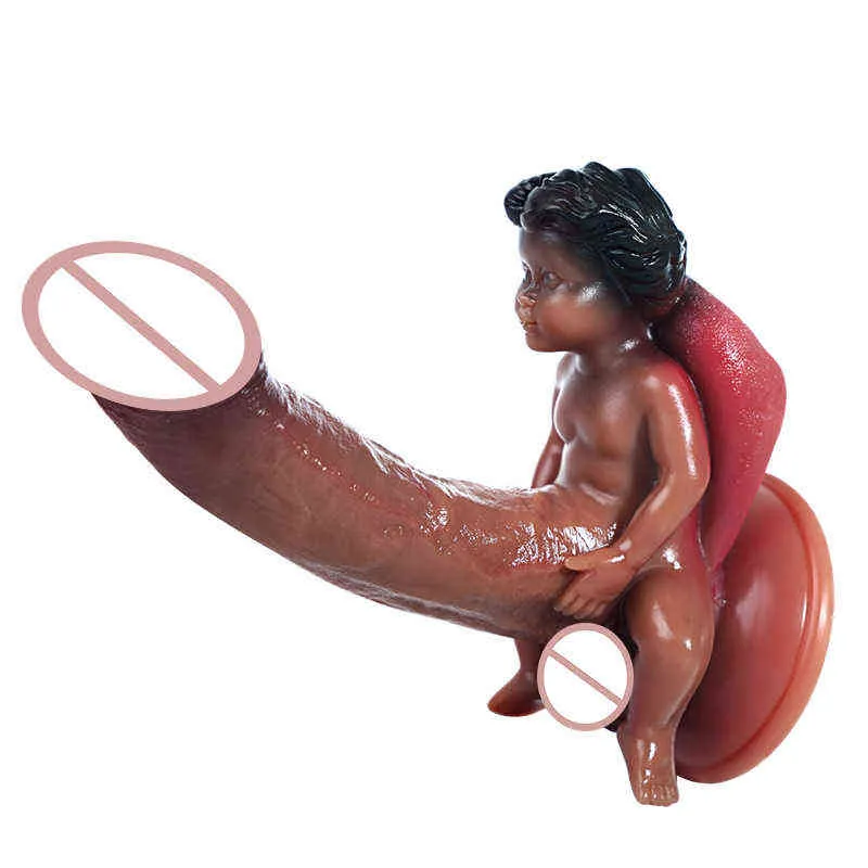 Nxy Dildos Anal Zabawki Cupid Symulacja Penisa Kobiet Masturbacja Urządzenie Miękkie Silikon Alternatywny Fun Gun Maszyna SM Sex Toy Produkty dla dorosłych 0225