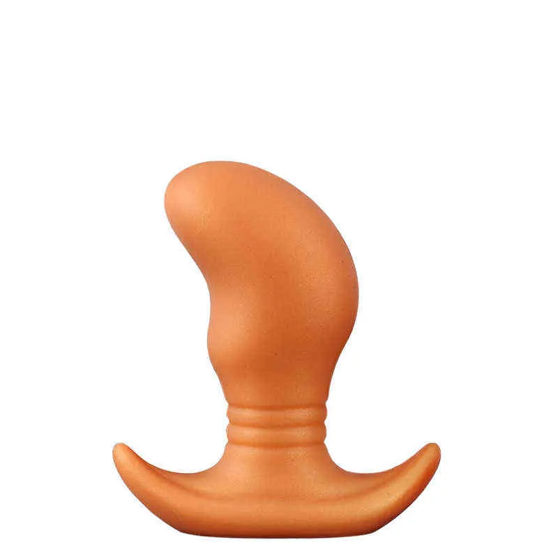 NXY dildos anal leksaker flytande silikagel peaformad vestibulär plugg masturbation enhet för män och kvinnor mjuka externa expansion roliga vuxna produkter 0225