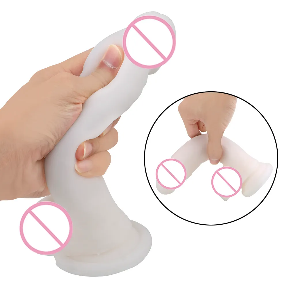 Ikoky Seksi Oyuncaklar Kadın Seksi Yetişkin Ürünleri Süper Yumuşak Dildo Kadın Mastürbasyon Gerçekçi Dildos Simülasyonu Sahte Penis