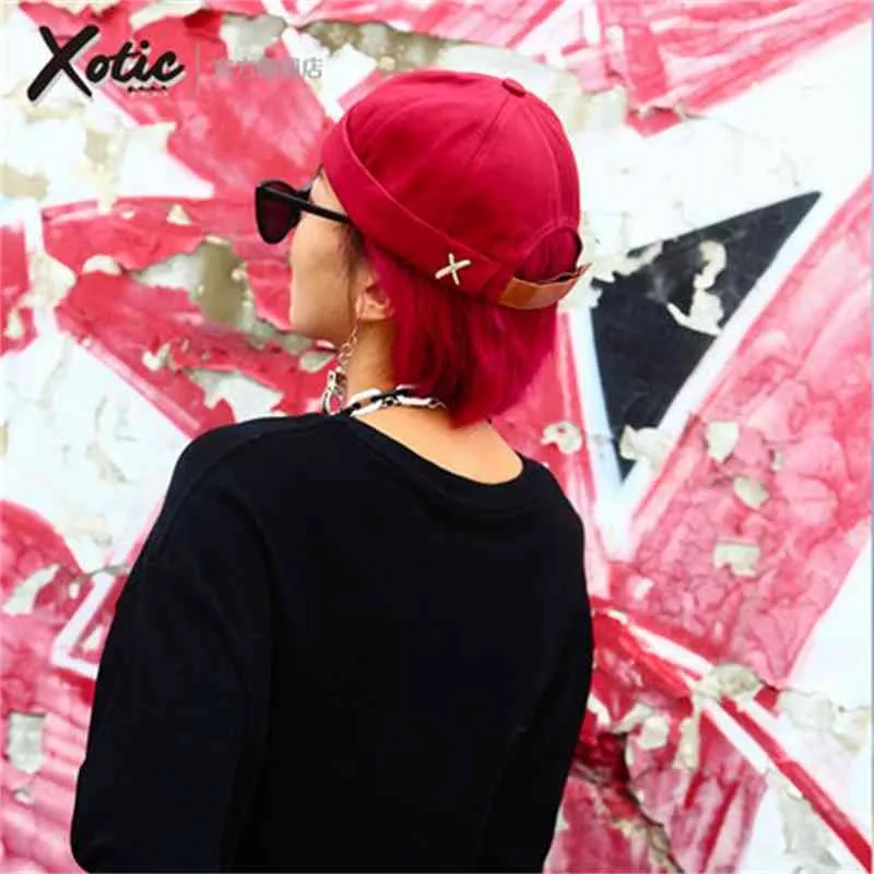 Ретро BriCreless Cap Cap SkullCap Регулируемый арендодатель дышащий Beanie Makeor Cap Vintage Hip Hop Men Caps Hat с буквой X