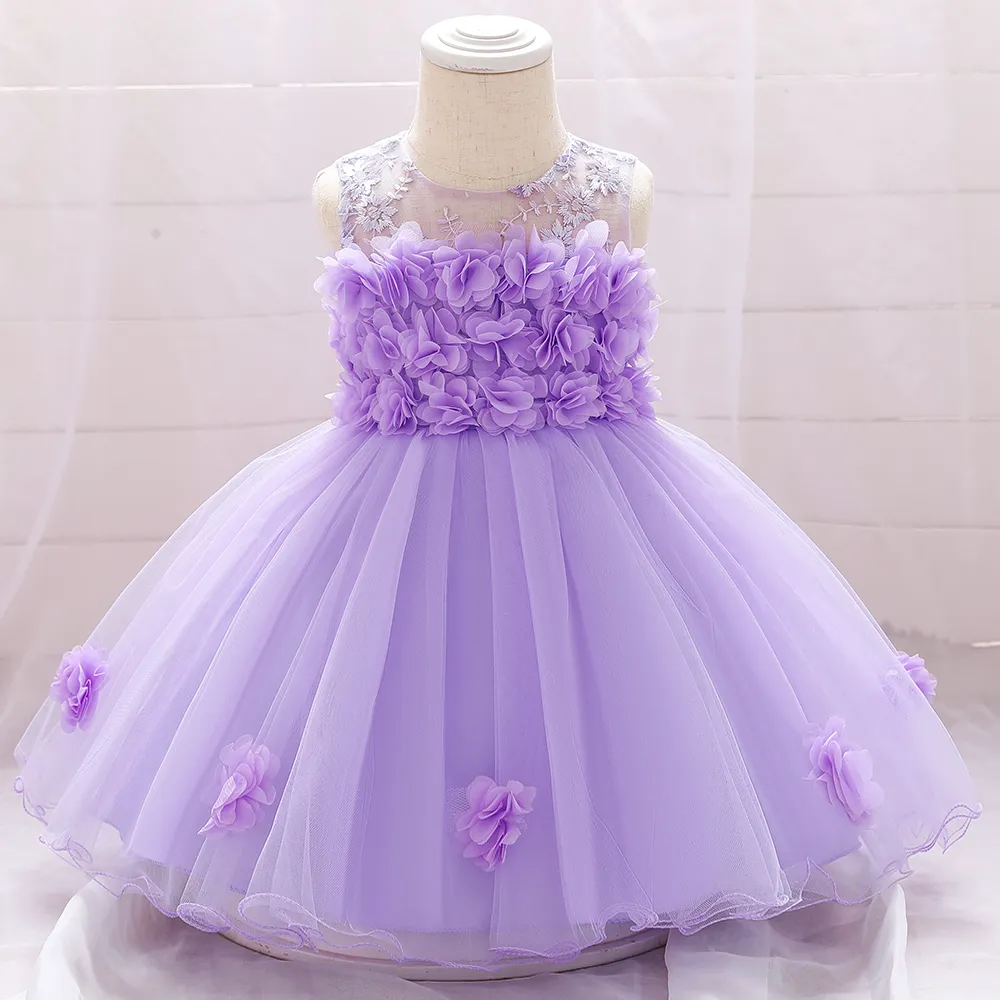 Sukienki dla niemowląt dla niemowląt na 1 rok Urodziny Dziewczyna Summer Sukienka chrztu dla niemowląt LJ2012214845067