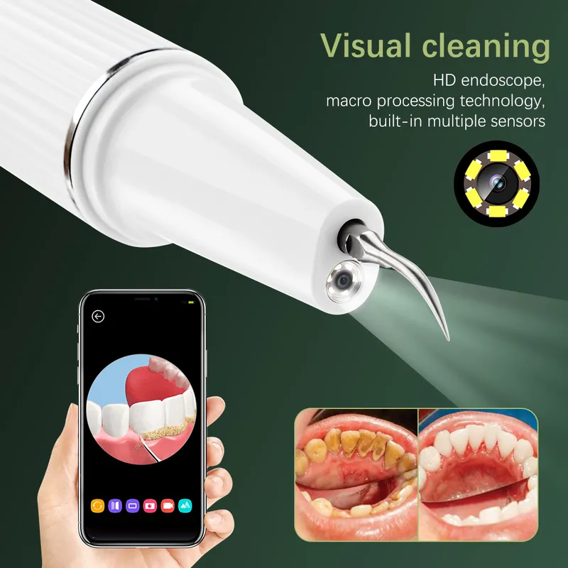 Ultrasonic Dental Electric Dents Plaque Calculus Remover with hd caméra oral dents tartar nettoyant Retains 2202281429817