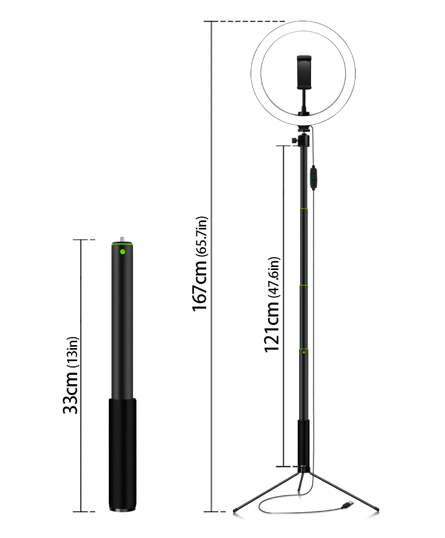 Anel de Selfie LED Ringlight 26cm com suporte para maquiagem foto estúdio fotográfica lâmpada de iluminação para vídeo ao vivo vídeo sobre tikt