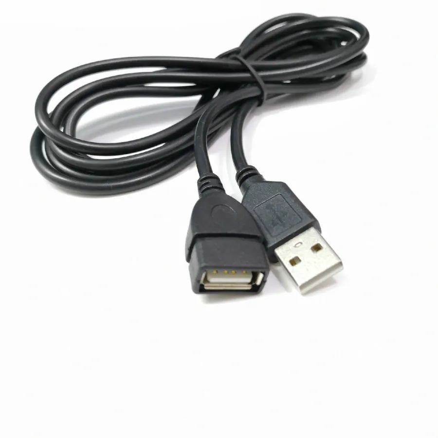 Partihandel svart 3M längdkontrollförlängningskabel för PS Mini Classic USB -förlängningskablar sladd
