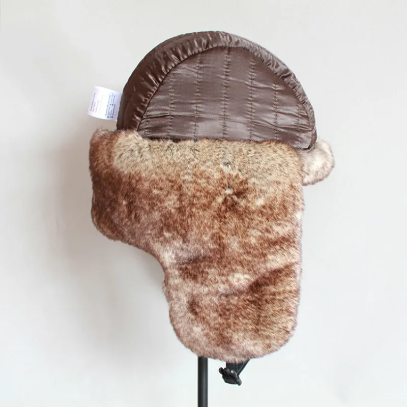 Trapper Hats Winter Bomber For Men faux pur ryska ushanka kvinnor tjock varm m￶ssa med ￶ronflikar 220901