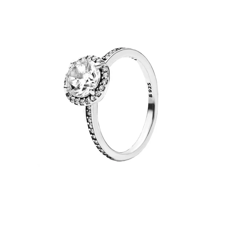 925 Sterling Zilveren Dames Ringen Prinses Liefde Hart CZ Diamanten Ring voor Lady Engagement Luxe Sieraden Jubileumcadeau met doos