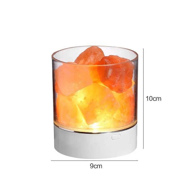 Factory direct colorful led atmosphere night light Bedroom Living Room Crystal Salt Anion Air Purification lamp2960
