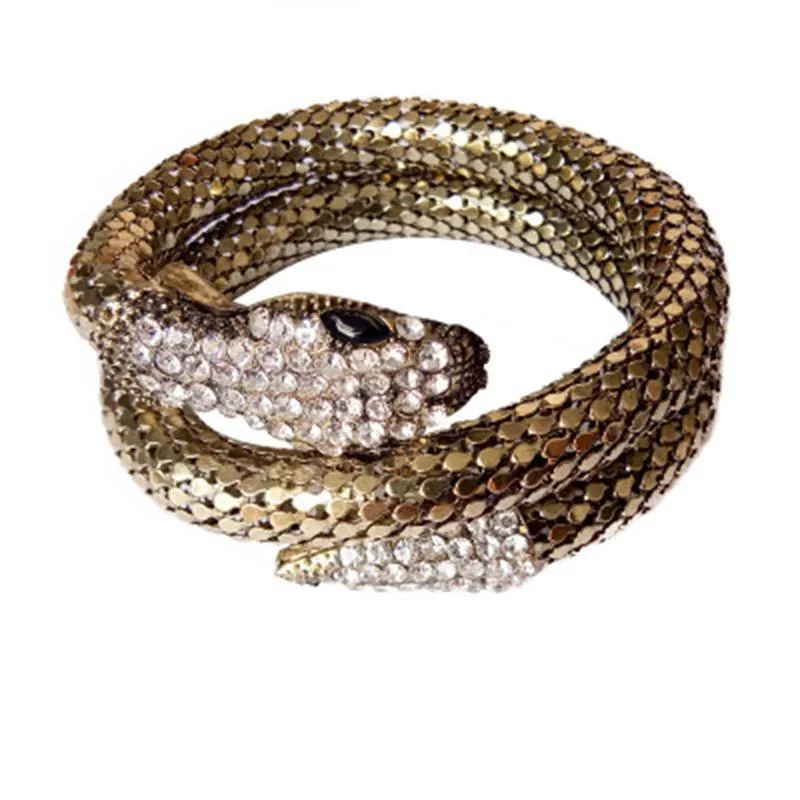 Bangle Luxury Fashion Charm Bracelets For Women Exaggerated Retro Serpentine Palm Gift Jewelry Whole Pulseras285V