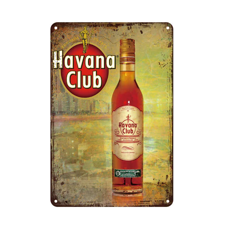 Cartel de chapa de cerveza Ricard, cartel Vintage de Havana Club, carteles de Metal, Pub irlandés antiguo, Bar, cafetería, cocina, arte de pared, decoración del hogar 9011002