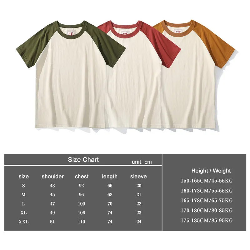 Akkad Kuti Japanese Retro Style Male Crew Neck Raglan Sleeves TShirts Student Casual Good Collocation Tee 100% Cotton 220309