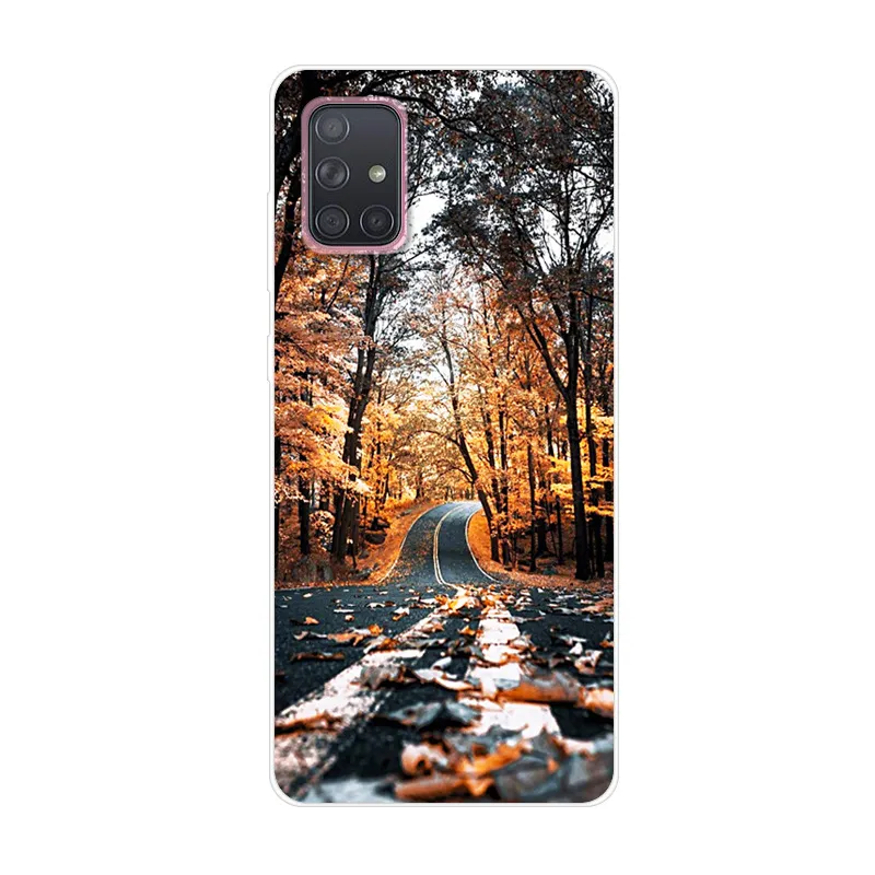 Pour Samsung Galaxy A51 A71 Coque de téléphone dessin animé givré couverture arrière pour Samsung A 51 A 71 A515 A715 Coque9034557